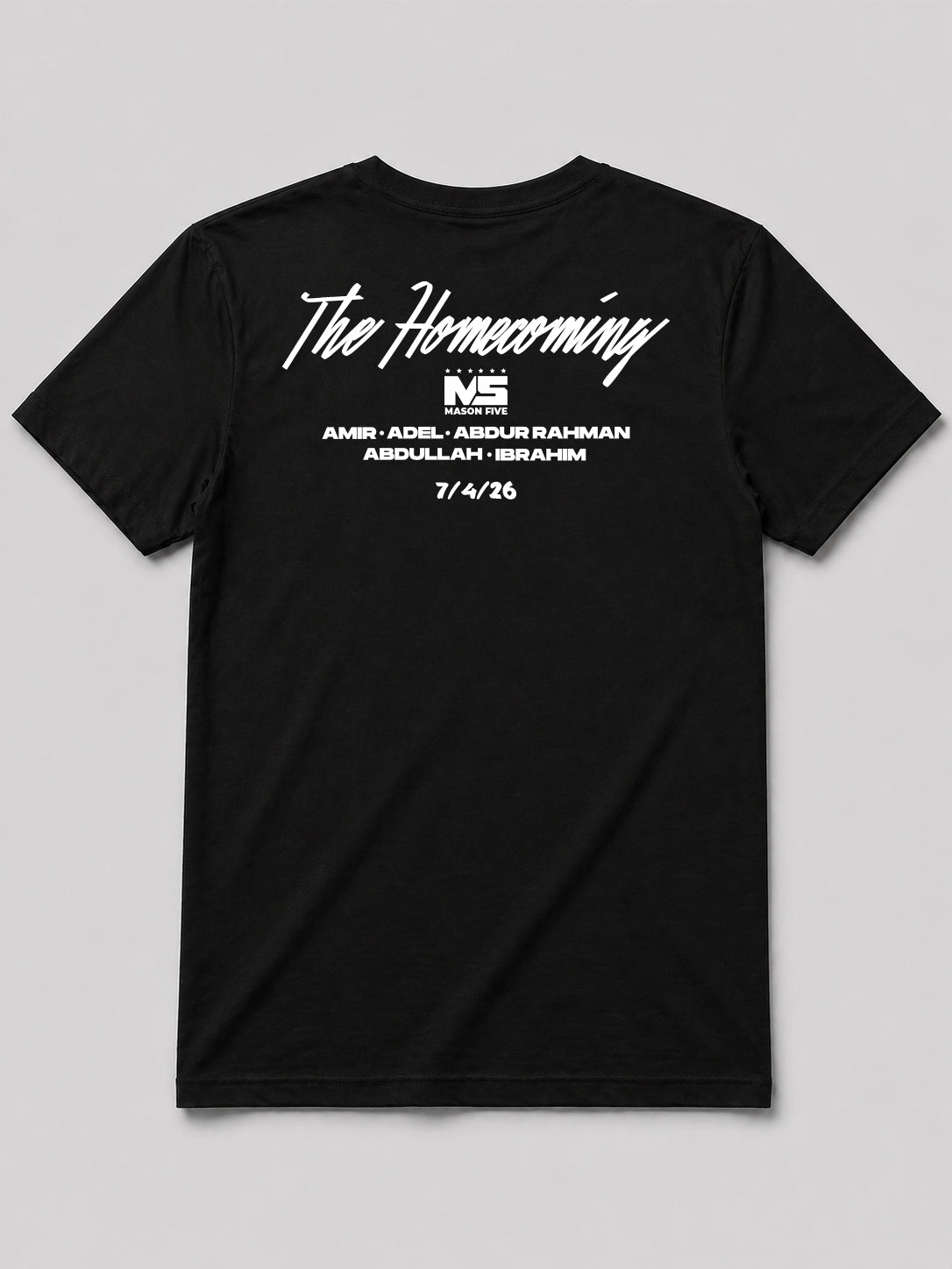 Limited edition “The Homecoming”
- M5 Family tee (PREORDER)